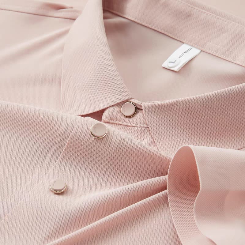Men's Soft Pink Stitchless Half Sleeve Polo T-shirt - Goamen