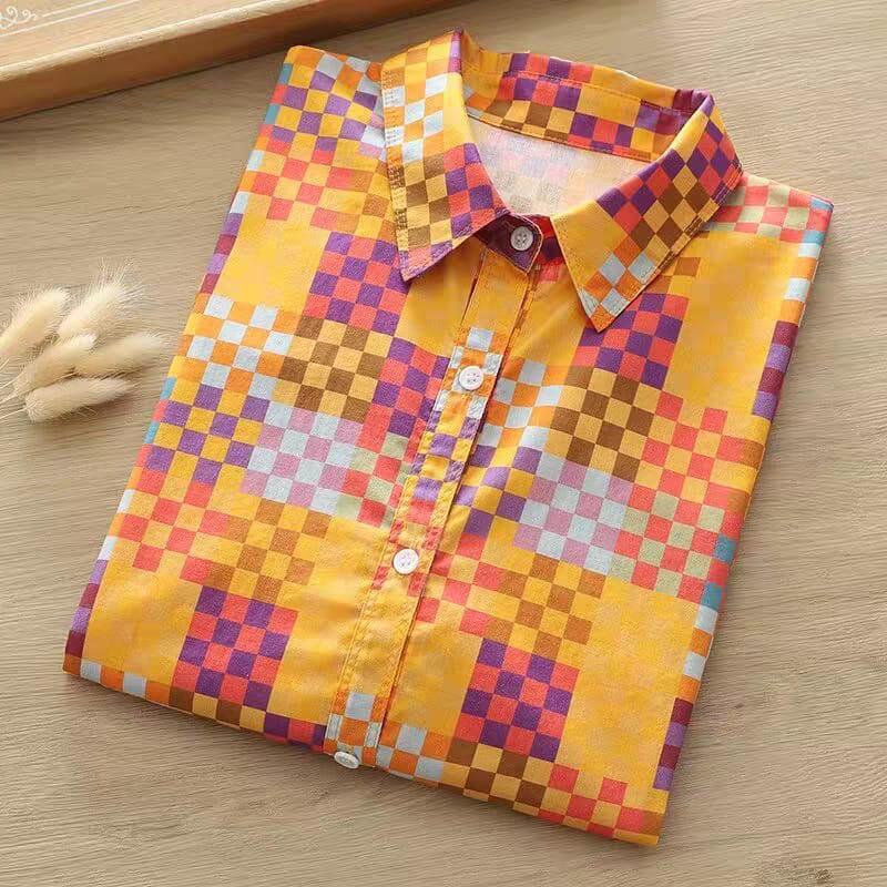 Men's Yellow Printed Regular Fit Full Sleeve Shirts - Goamen