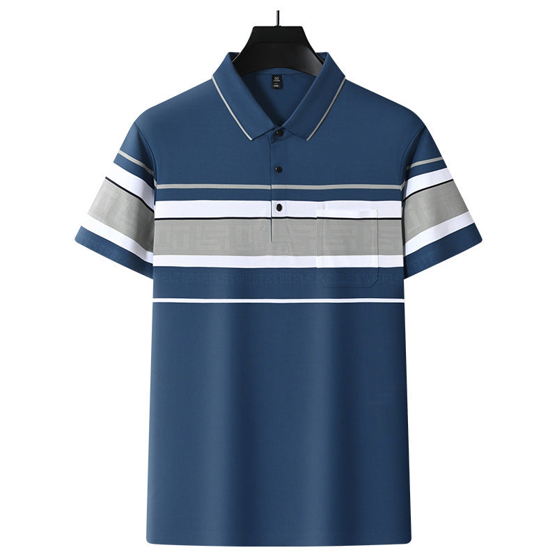 Men's Navy Regular Fit Half Sleeve T-Shirt - Goamen