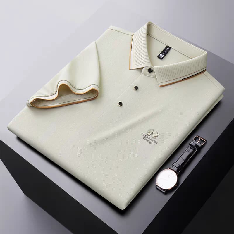 AeroFlex Light Brown Stitchless Polo T-Shirt - Goamen