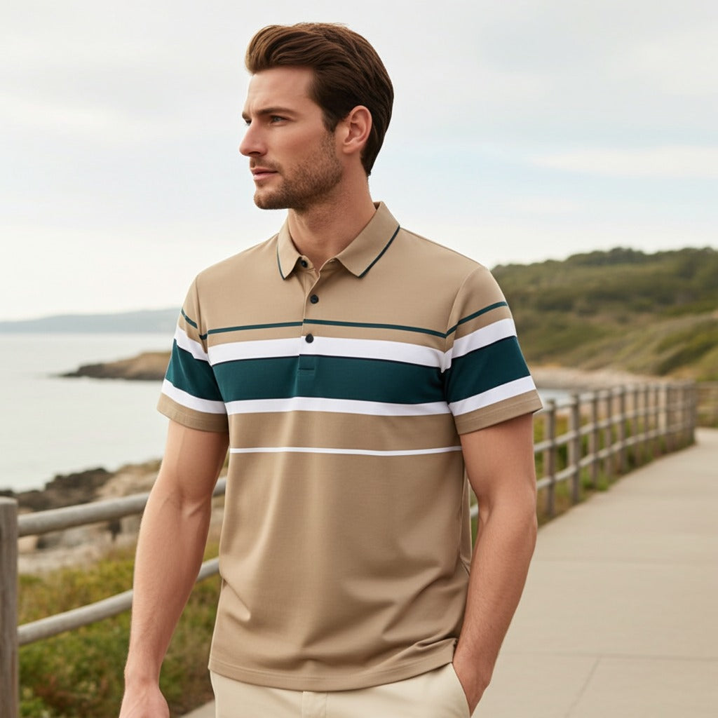 Men's Brown Stitchless Regular Fit Half Sleeve T-Shirt - Goamen