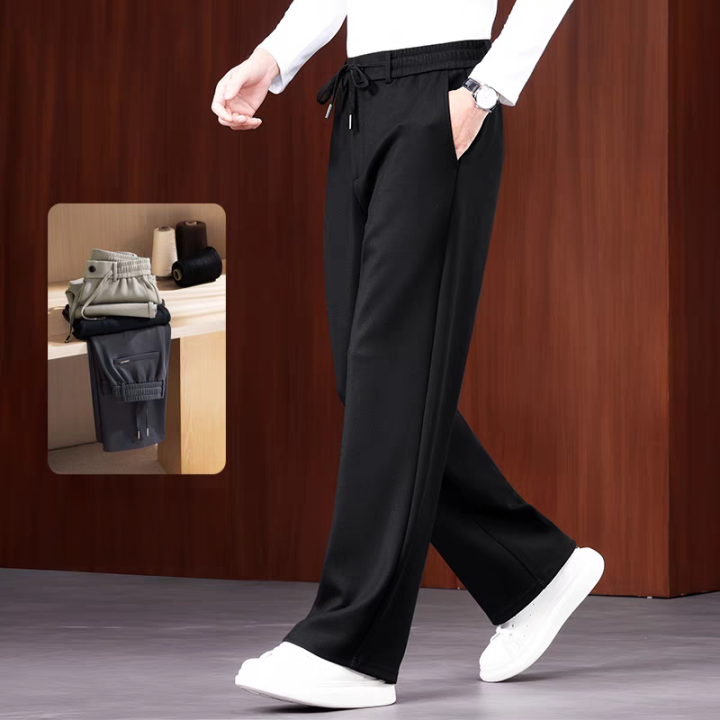 Men's Black Imported Track Pants - Goamen