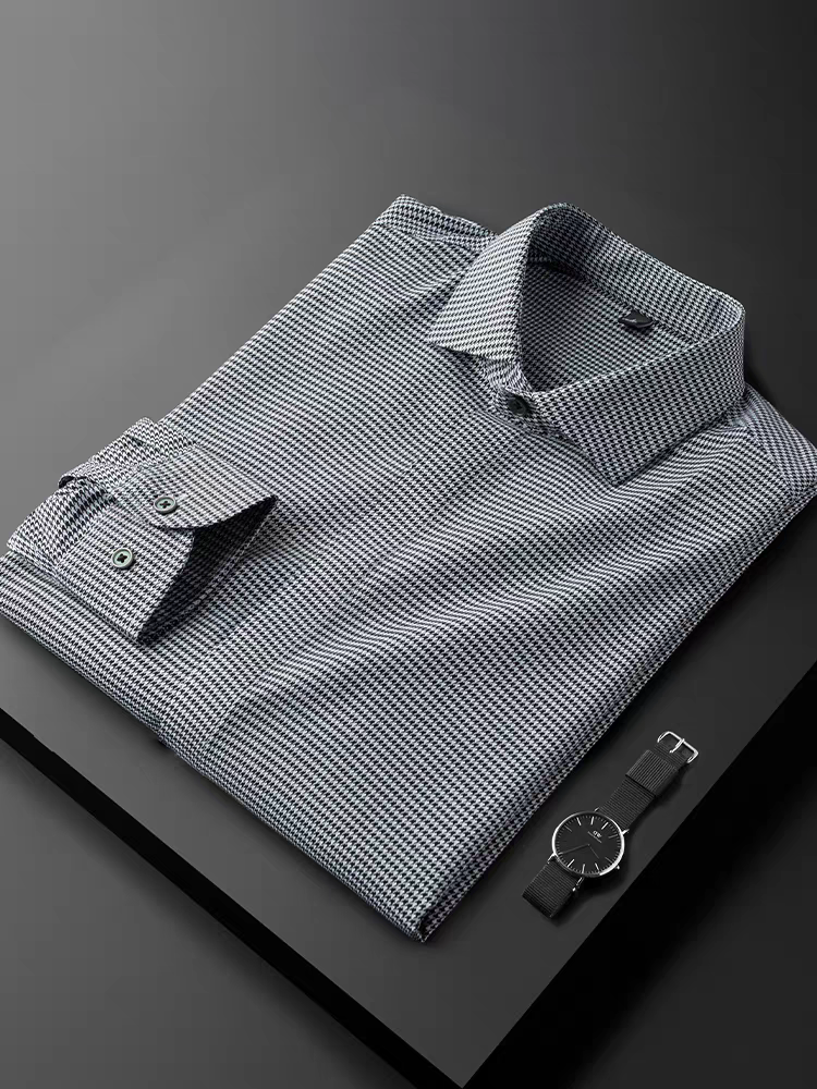Men's Black and White Full Sleeve Shirt - Goamen