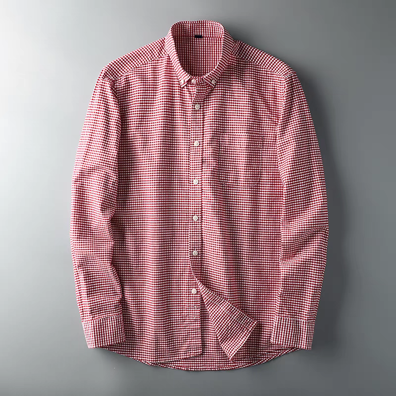 Men's Red Full Sleeve Shirt - Goamen