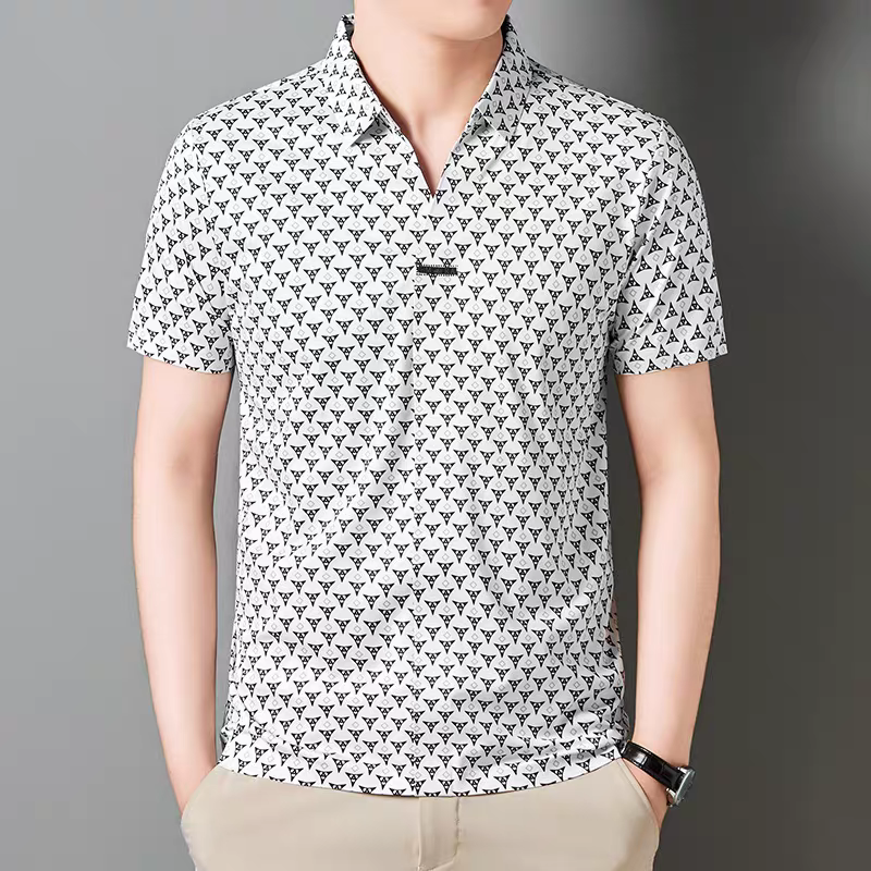 Men's White Stitchless Polo T-Shirt - Goamen