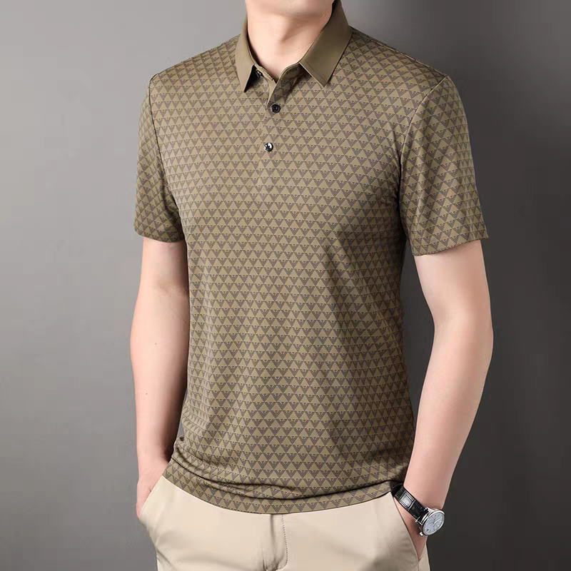 Men's Brown Soft Printed T-Shirt - Goamen