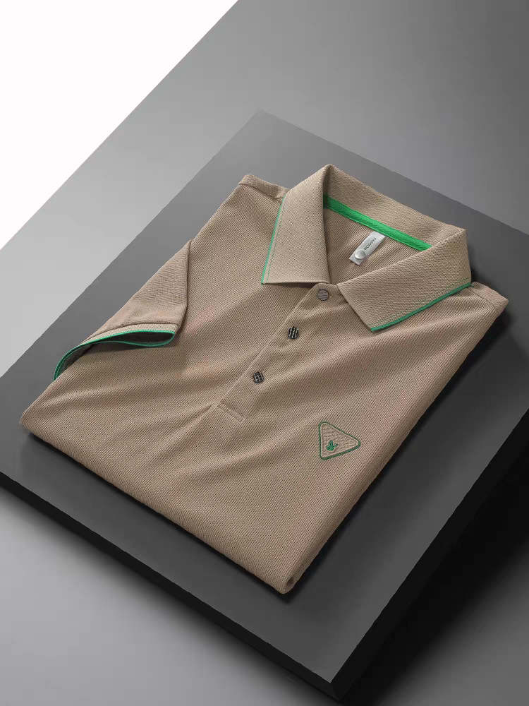 Goamen Dune Edge Polo T-Shirt – Beige