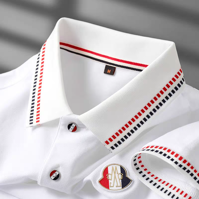 Goamen Prestige Stripe Polo T-Shirt – White