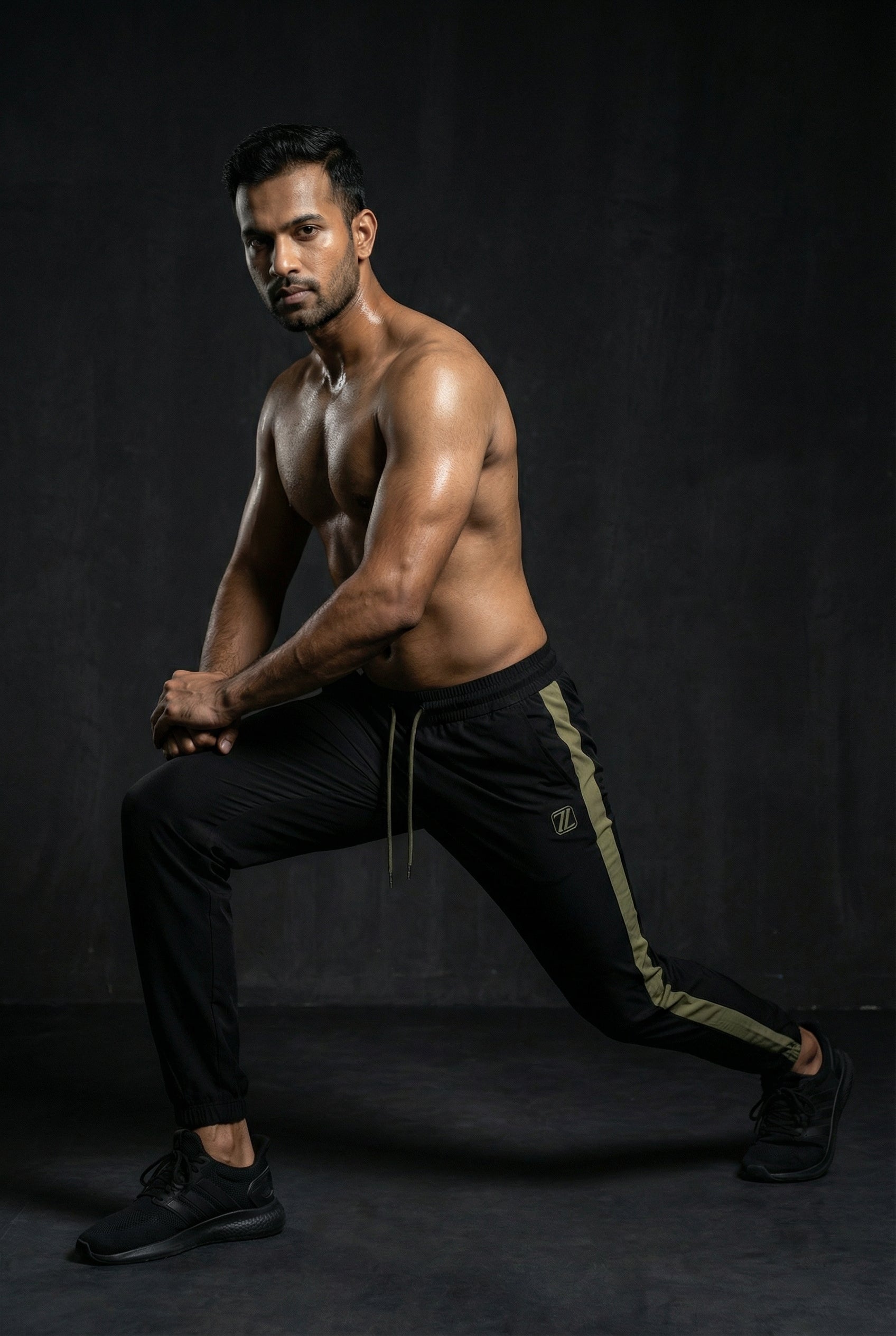 Goamen Premium Joggers – Black & Olive Edition